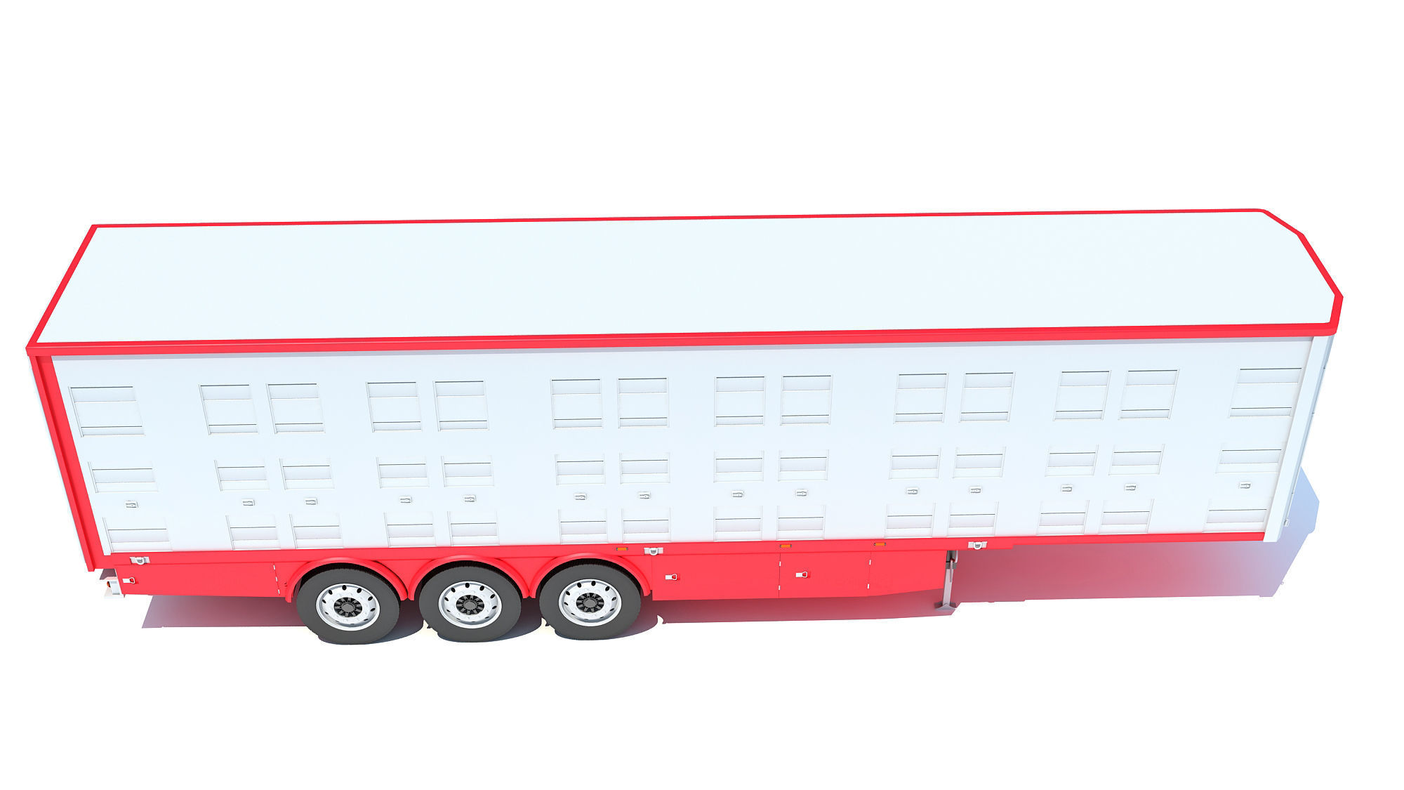 Animal Transport Trailer 3D model_7