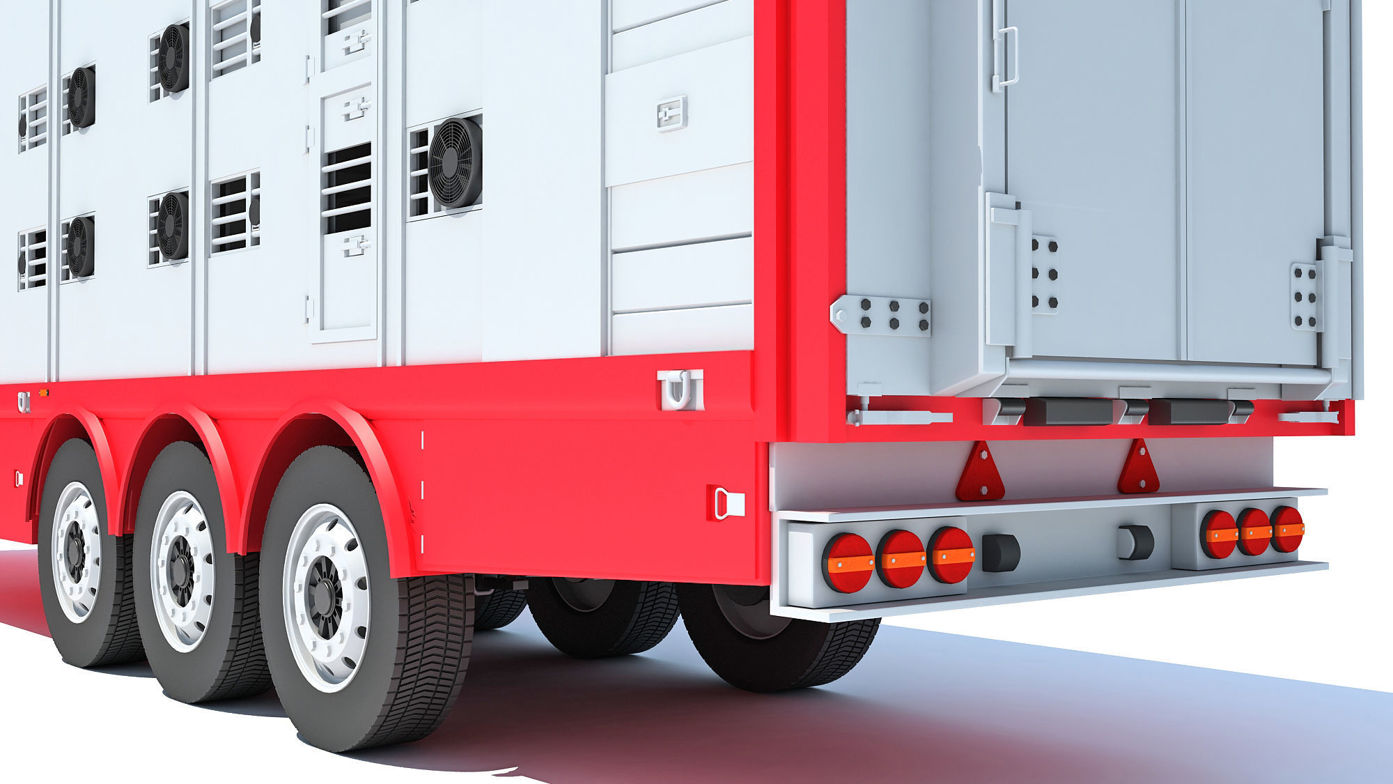 Animal Transport Trailer 3D model_12