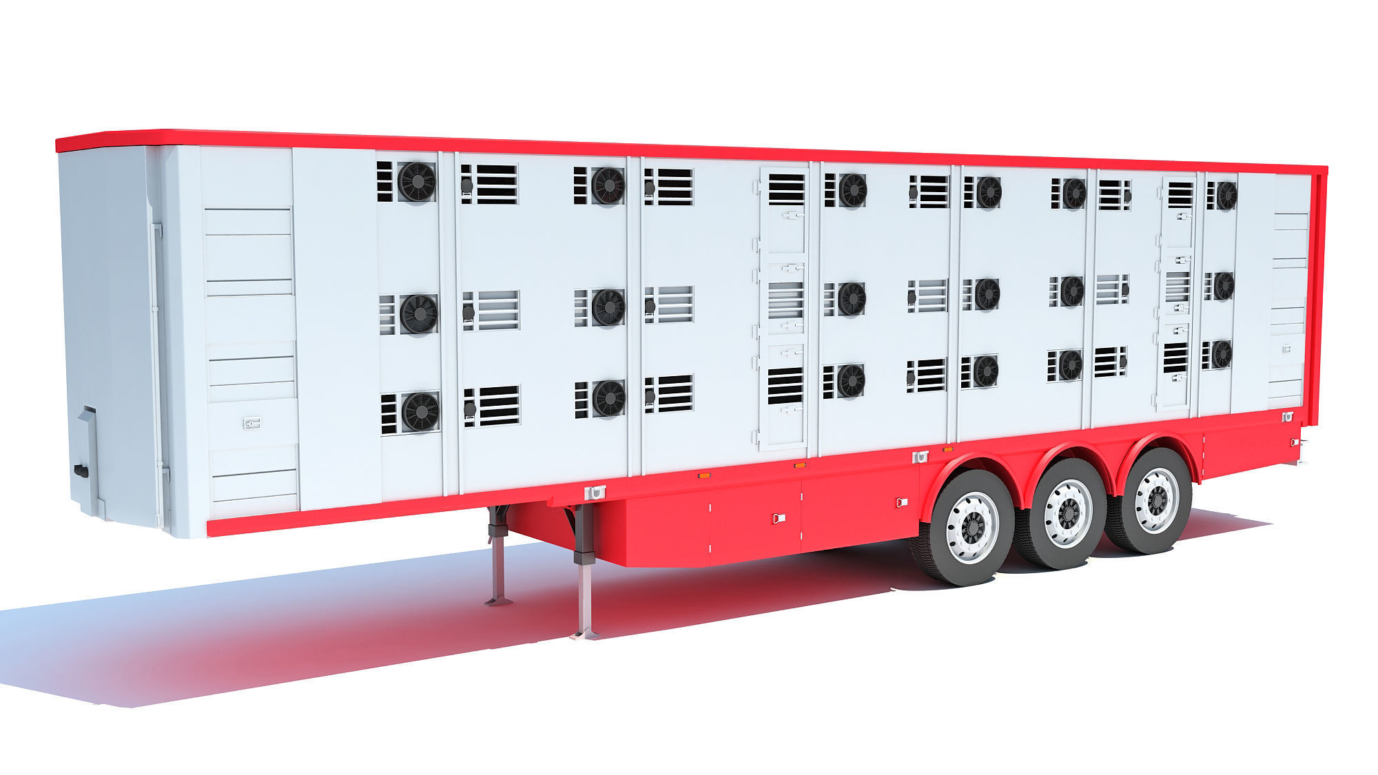 Animal Transport Trailer 3D model_1