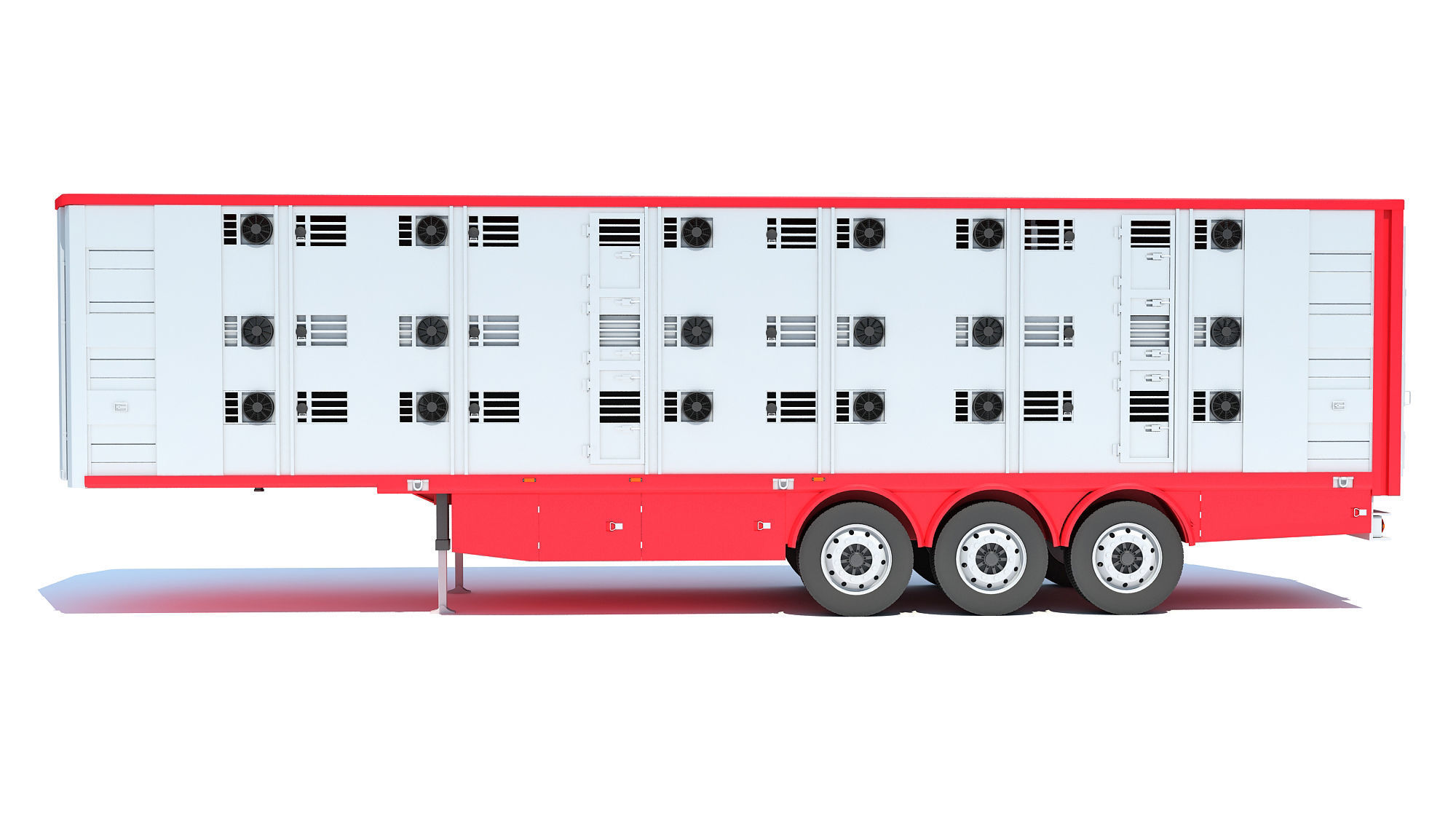 Animal Transport Trailer 3D model_2
