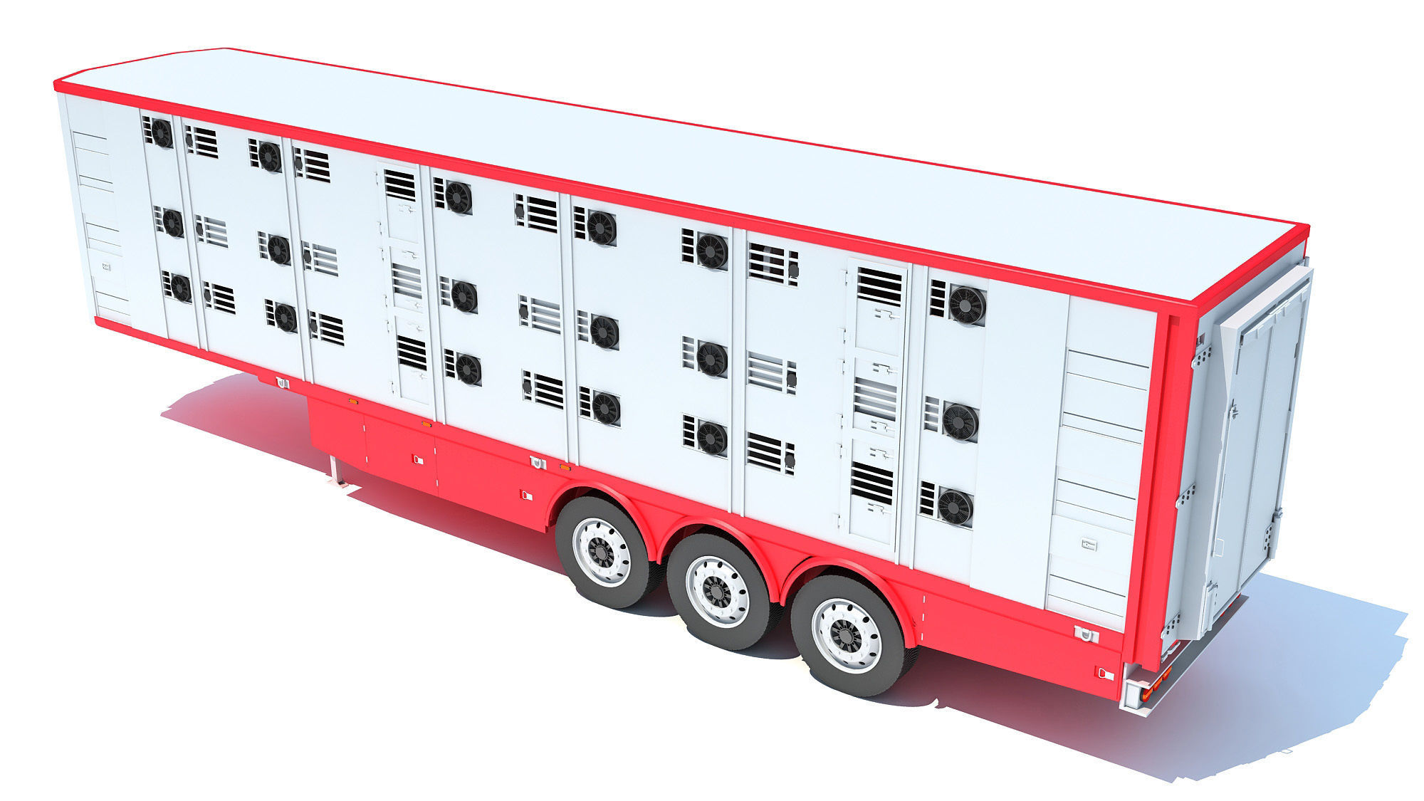 Animal Transport Trailer 3D model_3