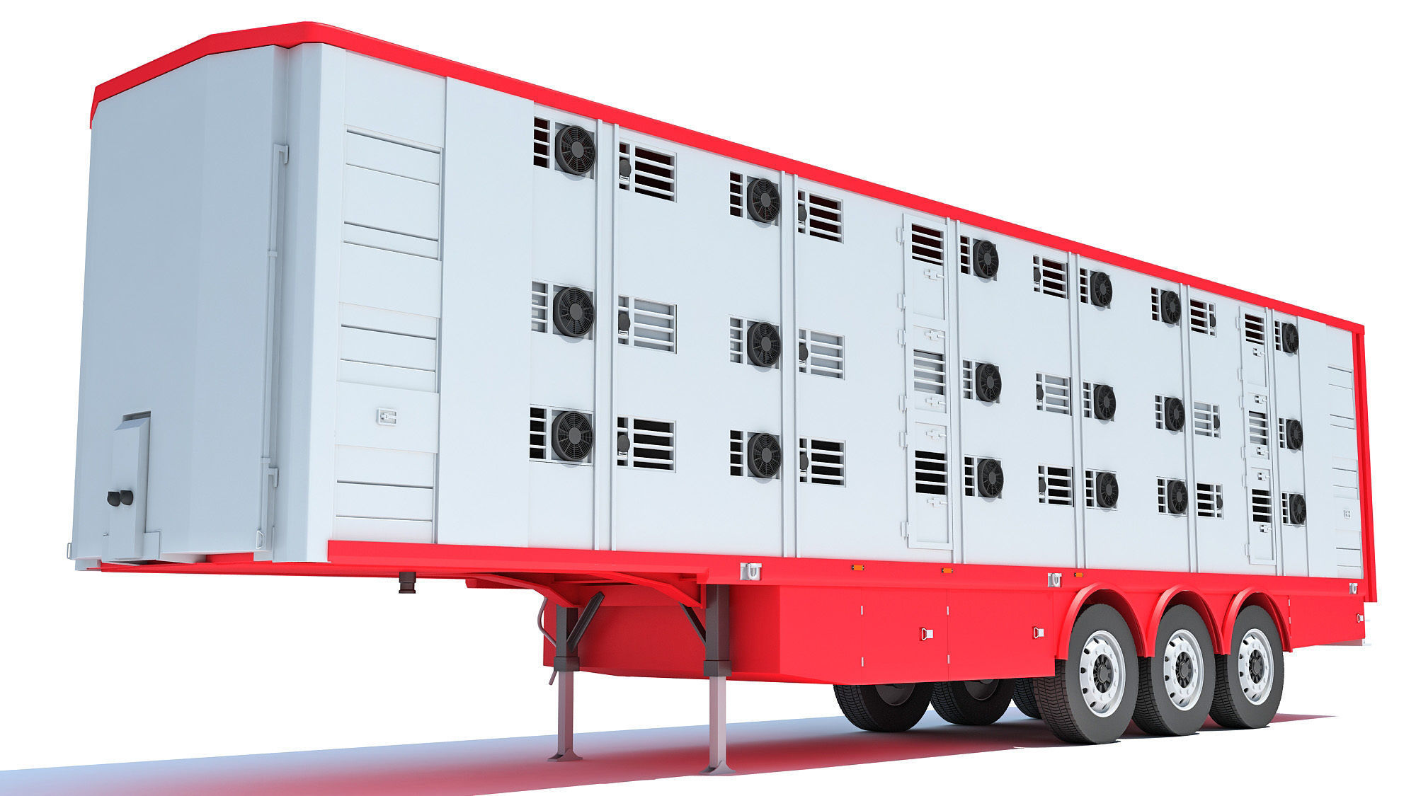 Animal Transport Trailer 3D model_9