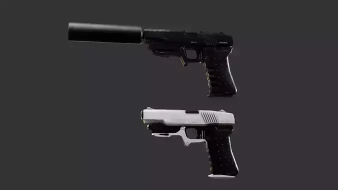 Tactical pistol - gun 3D model