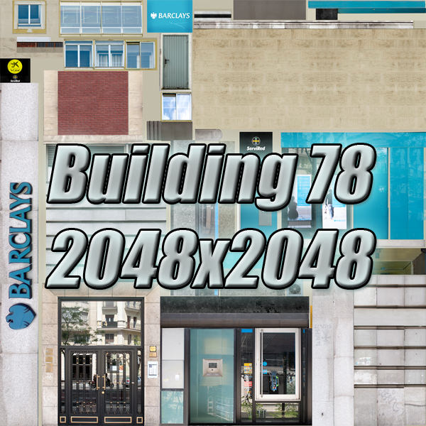 Building apartment with flat roof Low-poly 3D model_12