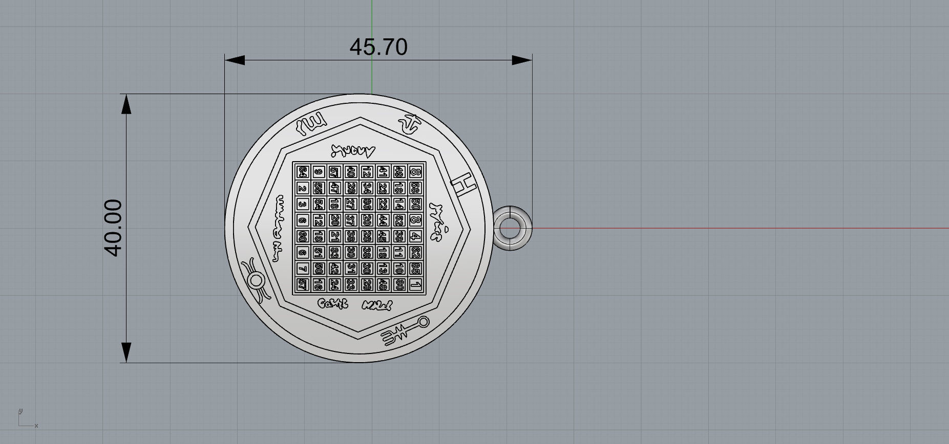 Pendant of Pentacle of Solomon Jupiter 3D print model_15