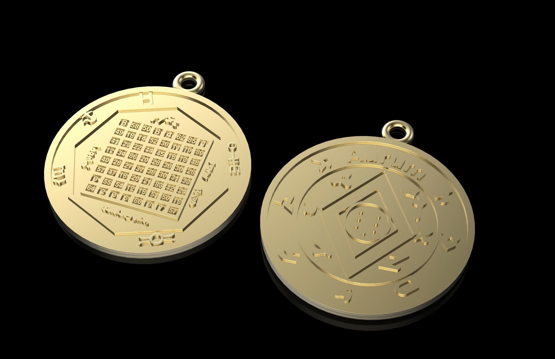 Pendant of Pentacle of Solomon Jupiter 3D print model_2