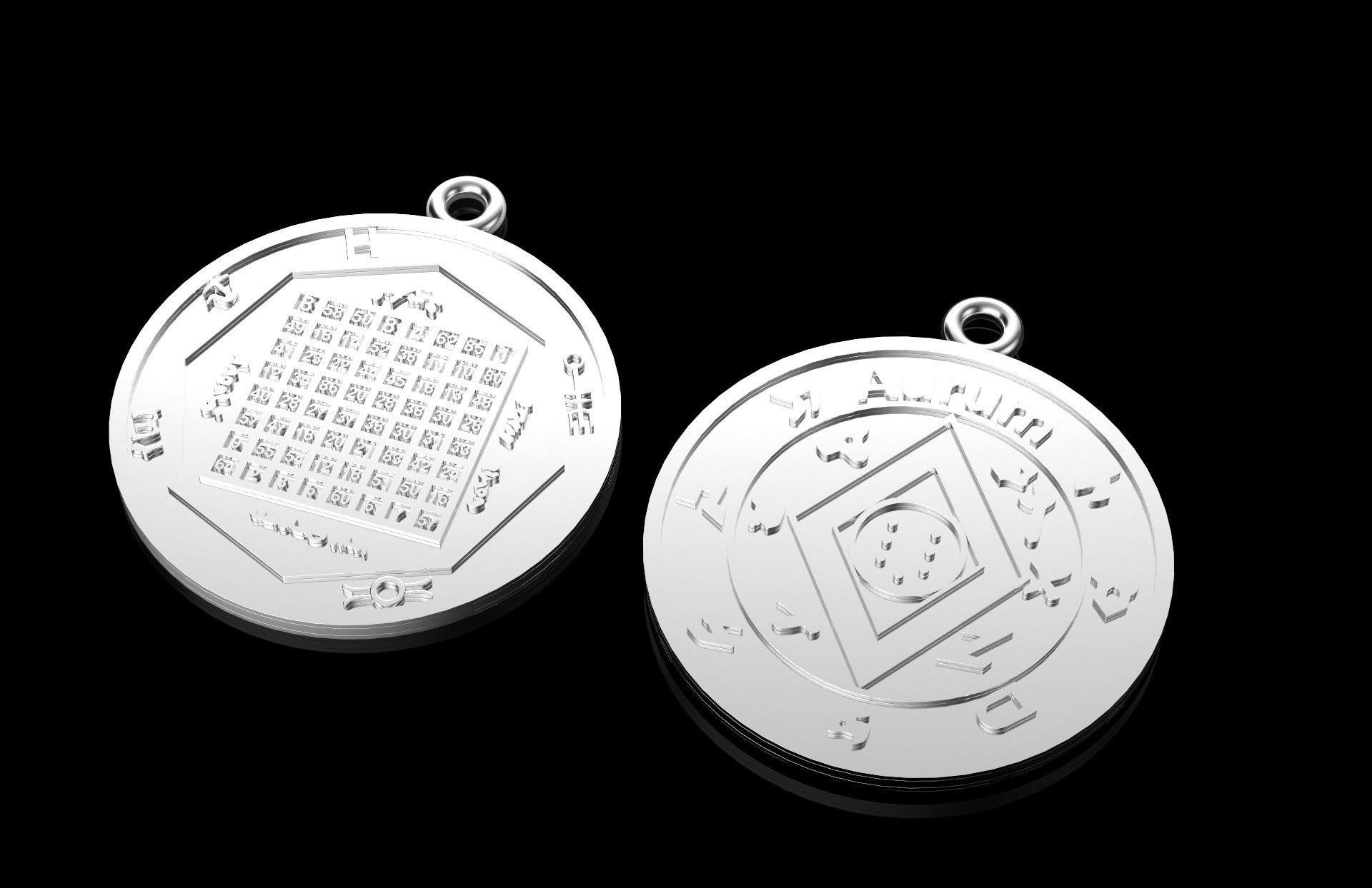 Pendant of Pentacle of Solomon Jupiter 3D print model_3