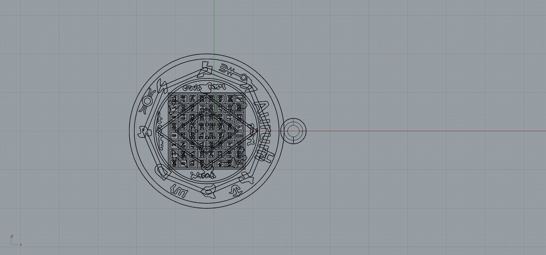 Pendant of Pentacle of Solomon Jupiter 3D print model_7
