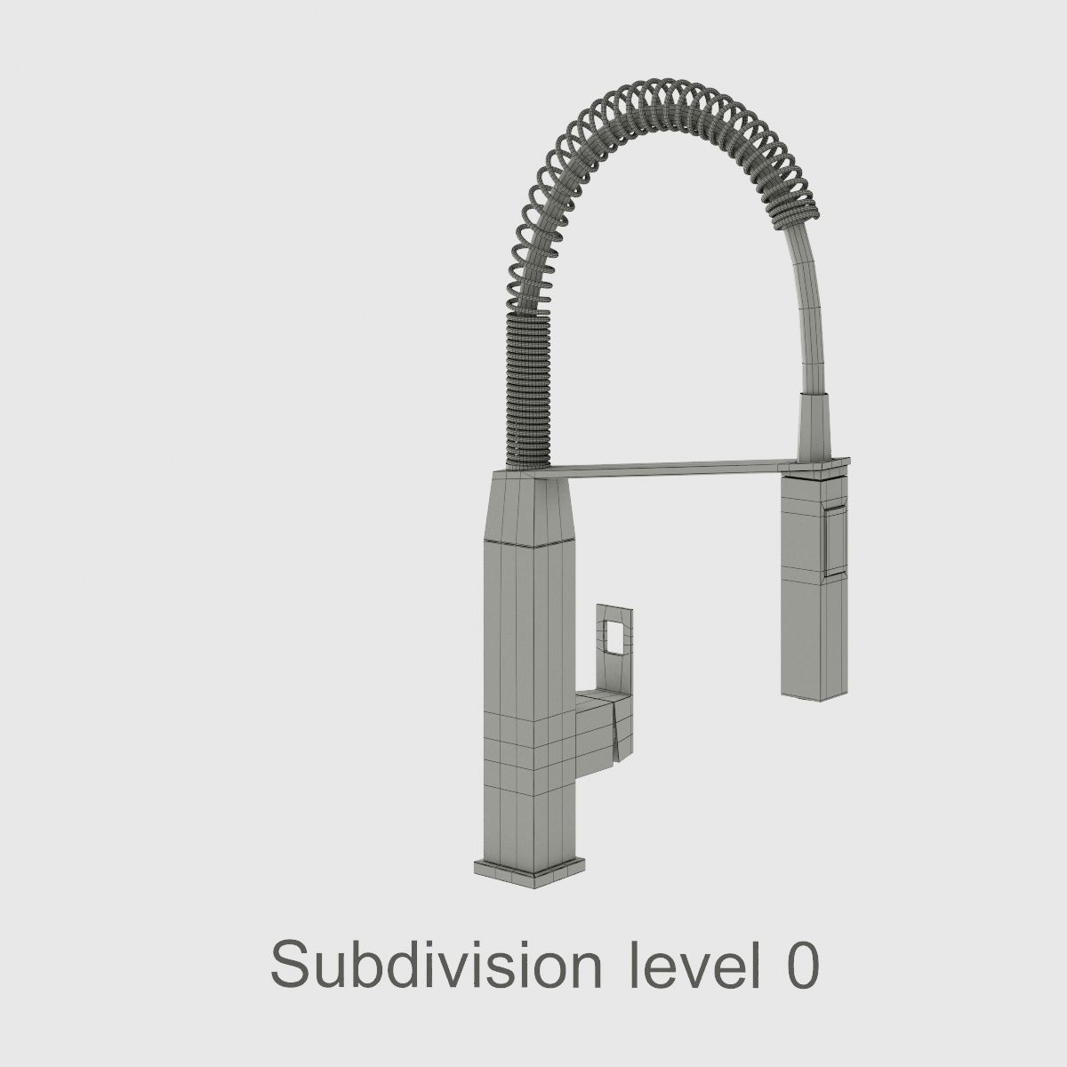 Grohe Eurocube mixer 3D model_2