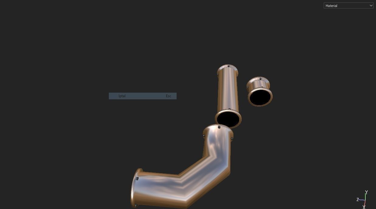 Bronze Pipes Free low-poly 3D model_3