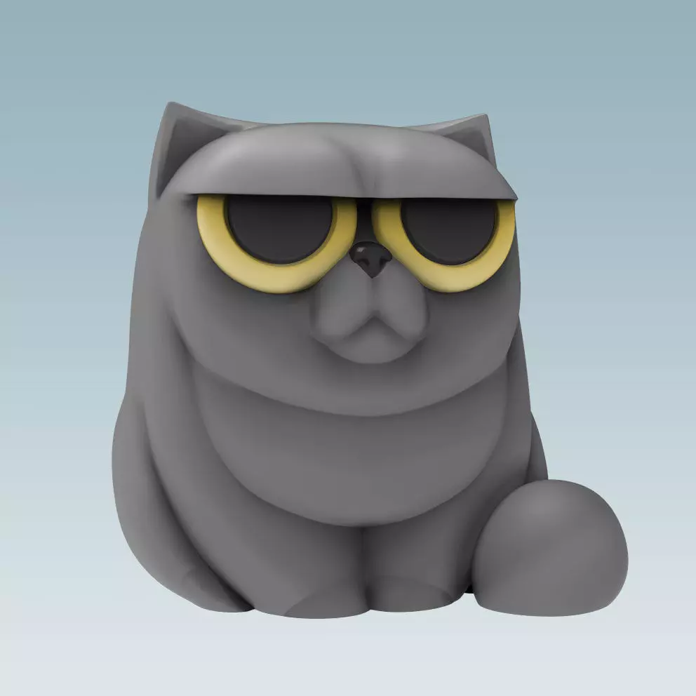 Grumpy Cat - Pen Holder Free 3D print model