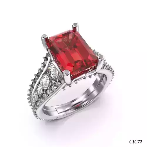 CJC072 Ladies womans womens diamond ruby emerald Rings
