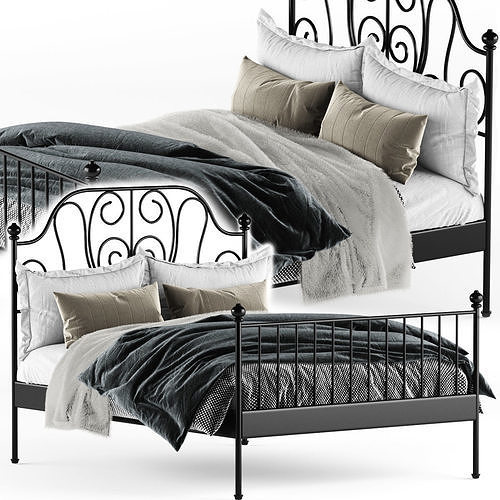 Ikea Leirvik Bed Frame 3D model