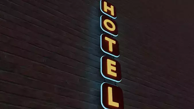Neon Hotel Sign