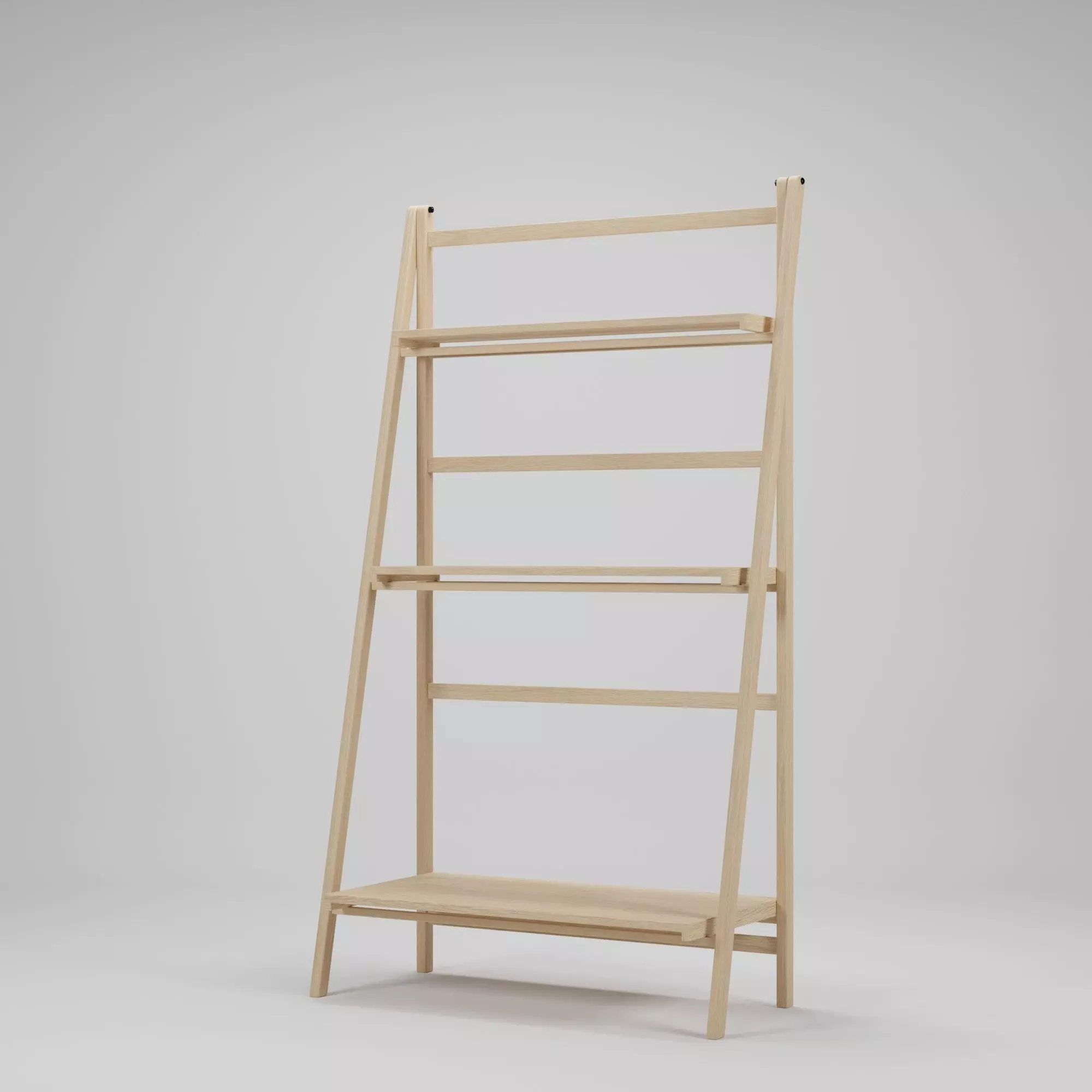 Wood Bookcase or Rack 112x50x200 Low-poly 3D model