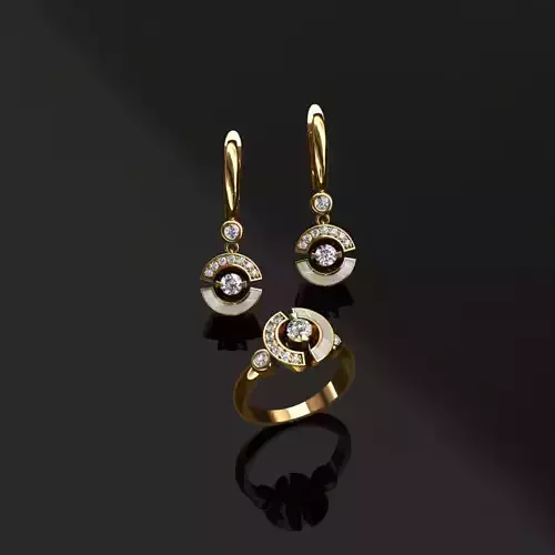 Ring and Earrings  3D print model