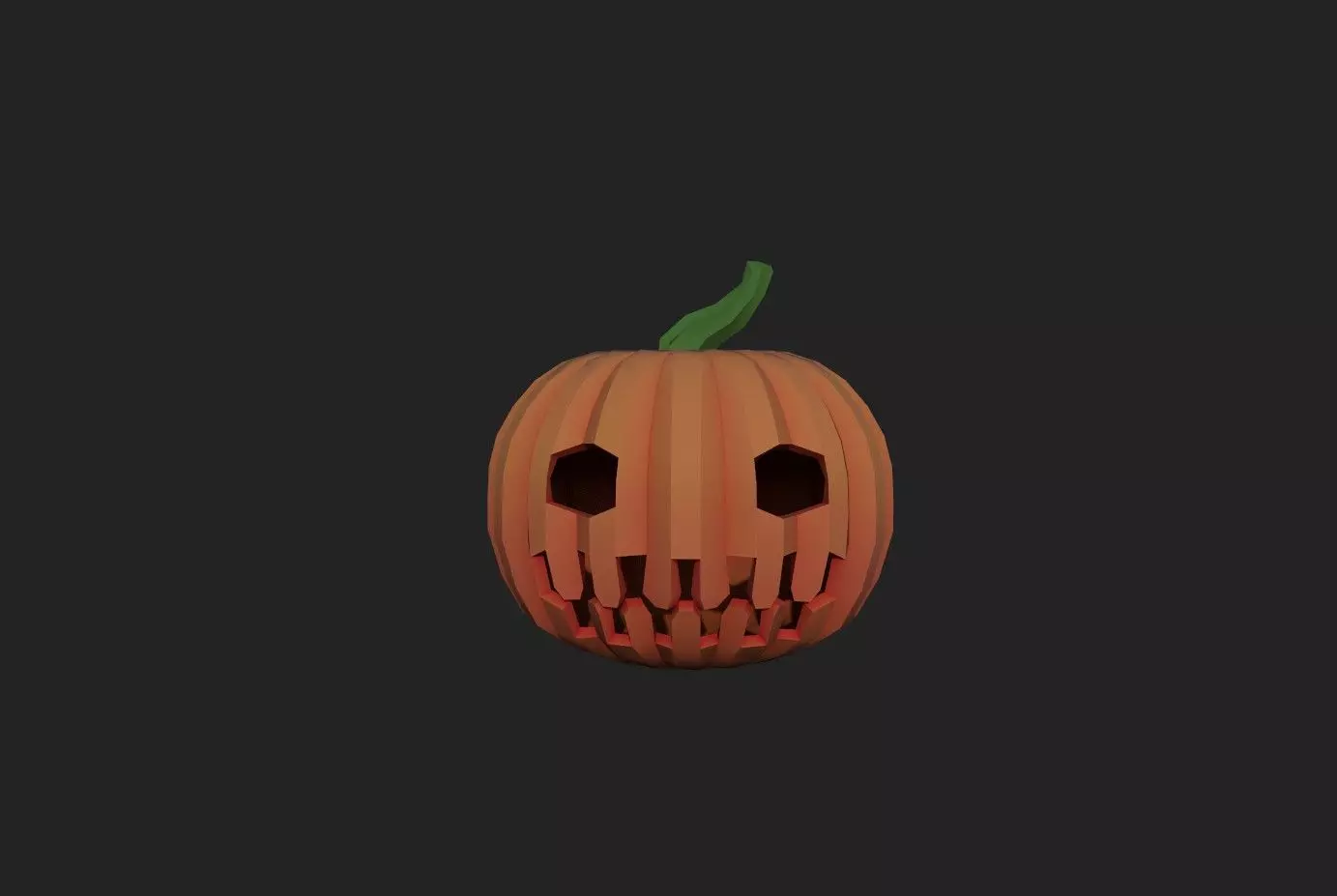 Halloween Pumpkin Low-poly 3D model