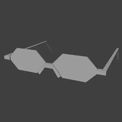 Very low-poly glasses Free low-poly 3D model