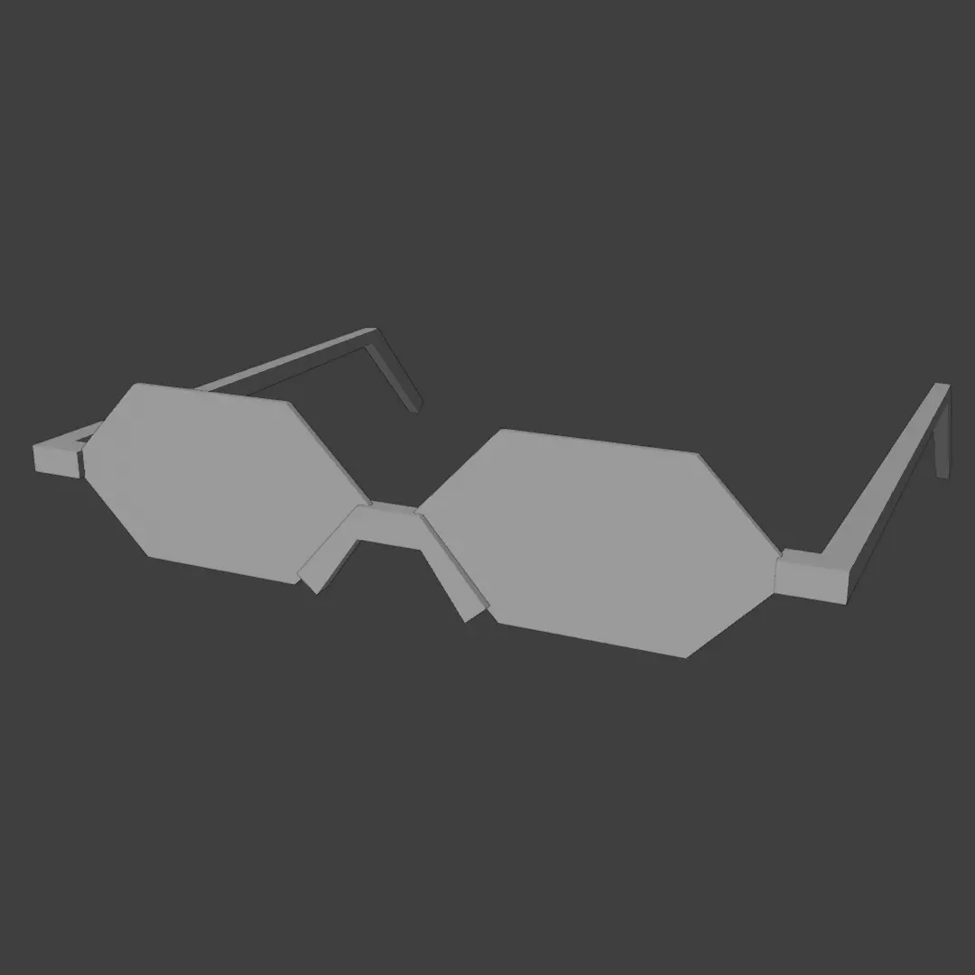 Very low-poly glasses Free low-poly 3D model