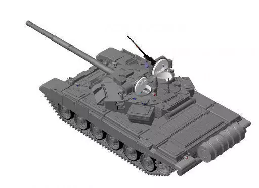 Russian Tank T-72M 3D model_0