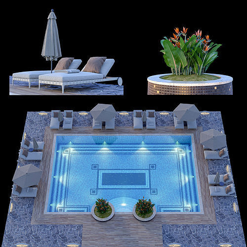 Swimming Pool 11 3D model