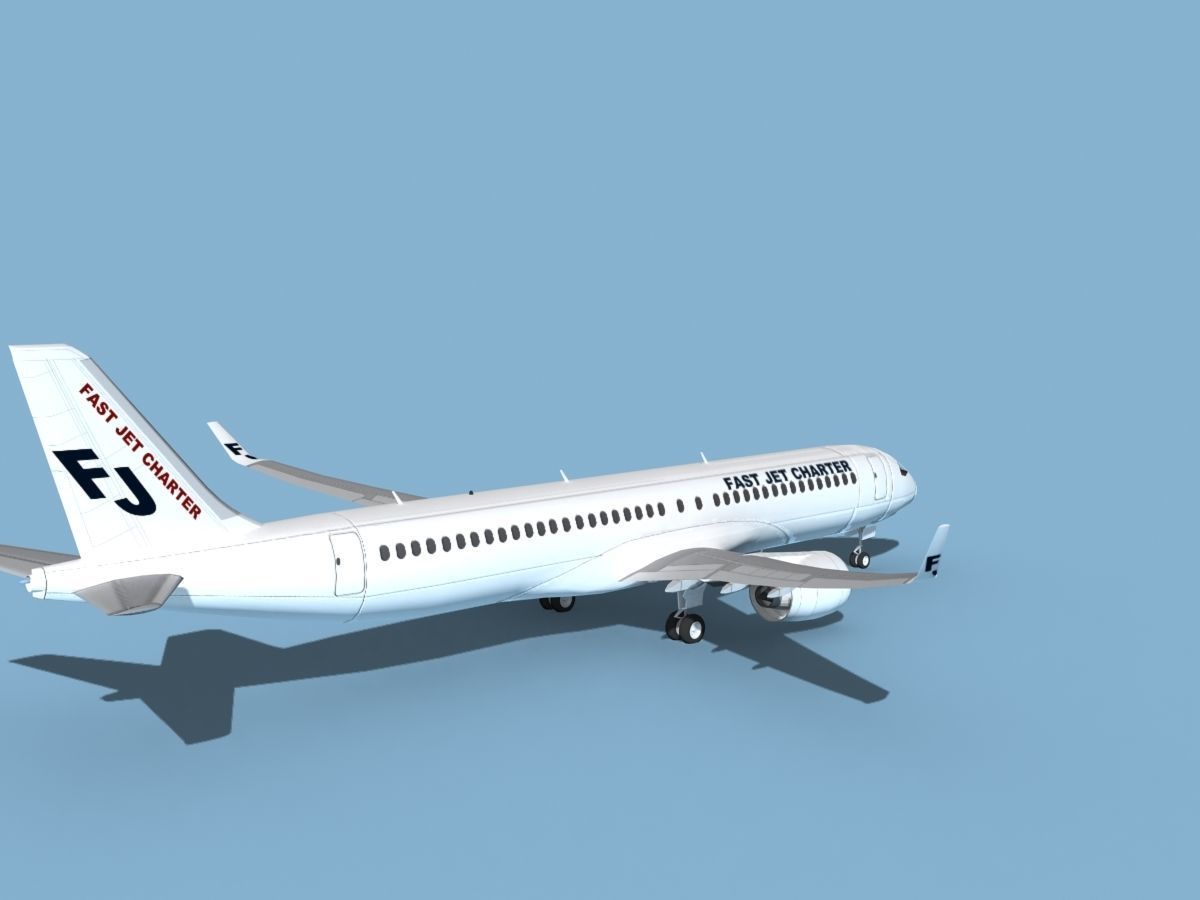 Airbus A220-300 Fast Jet Charter 3D model_5