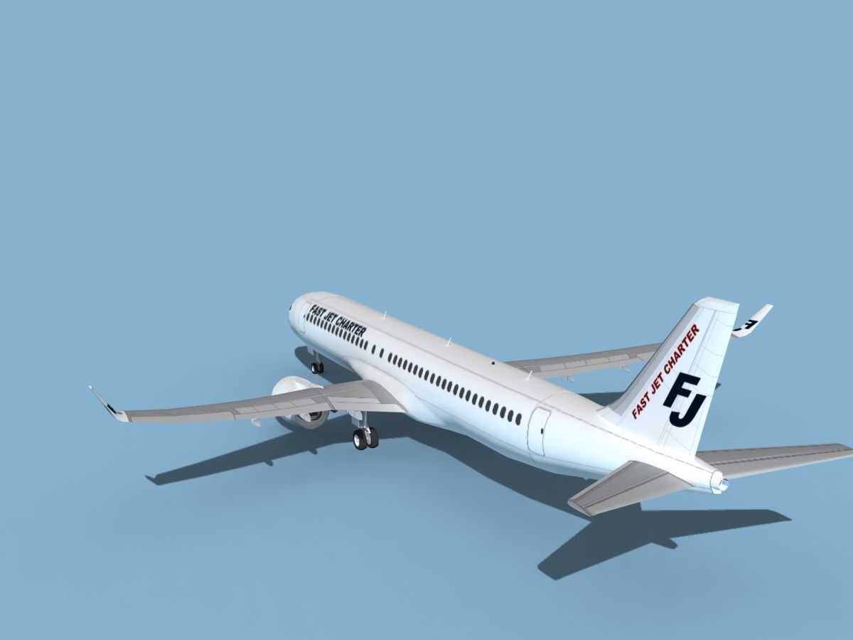 Airbus A220-300 Fast Jet Charter 3D model_7