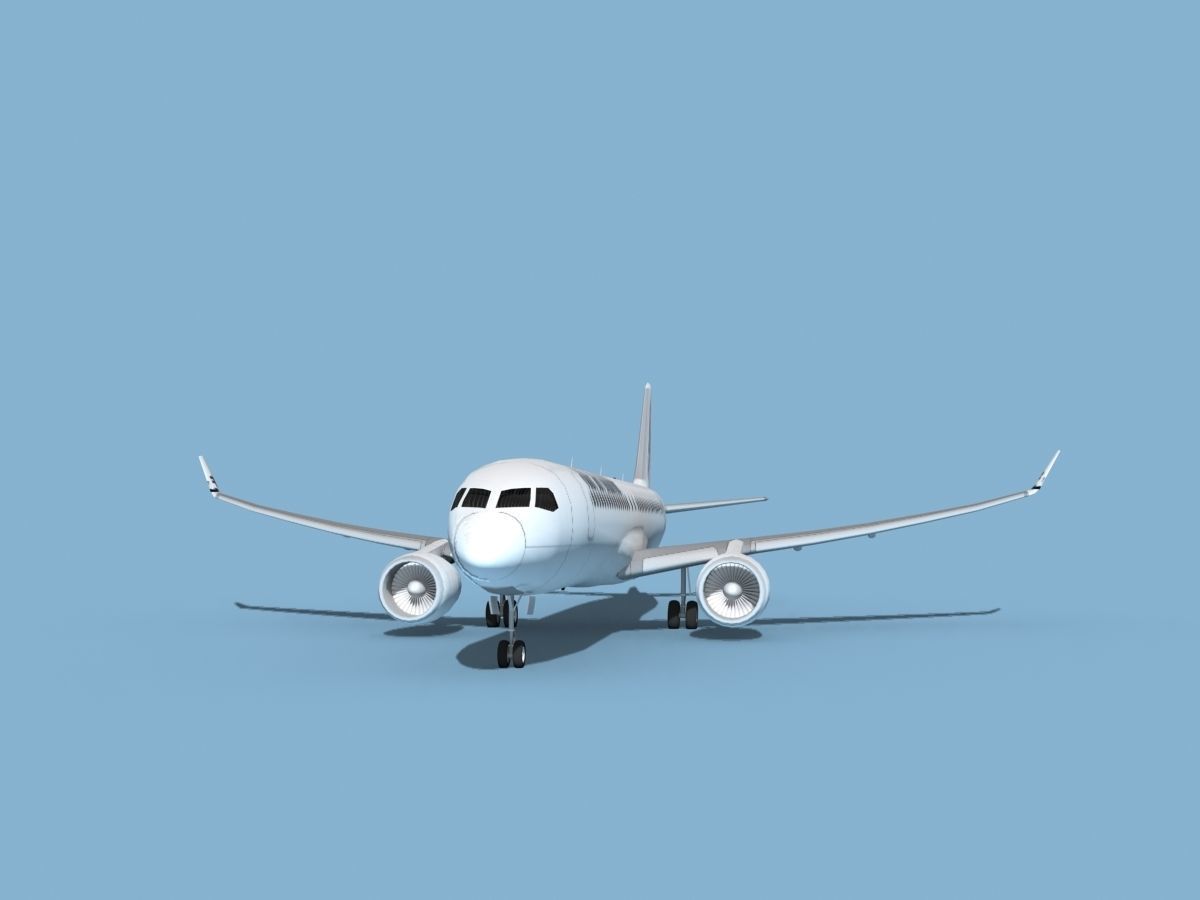 Airbus A220-300 Fast Jet Charter 3D model_1