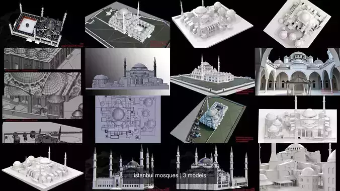 istanbul mosques 3D Model Collection
