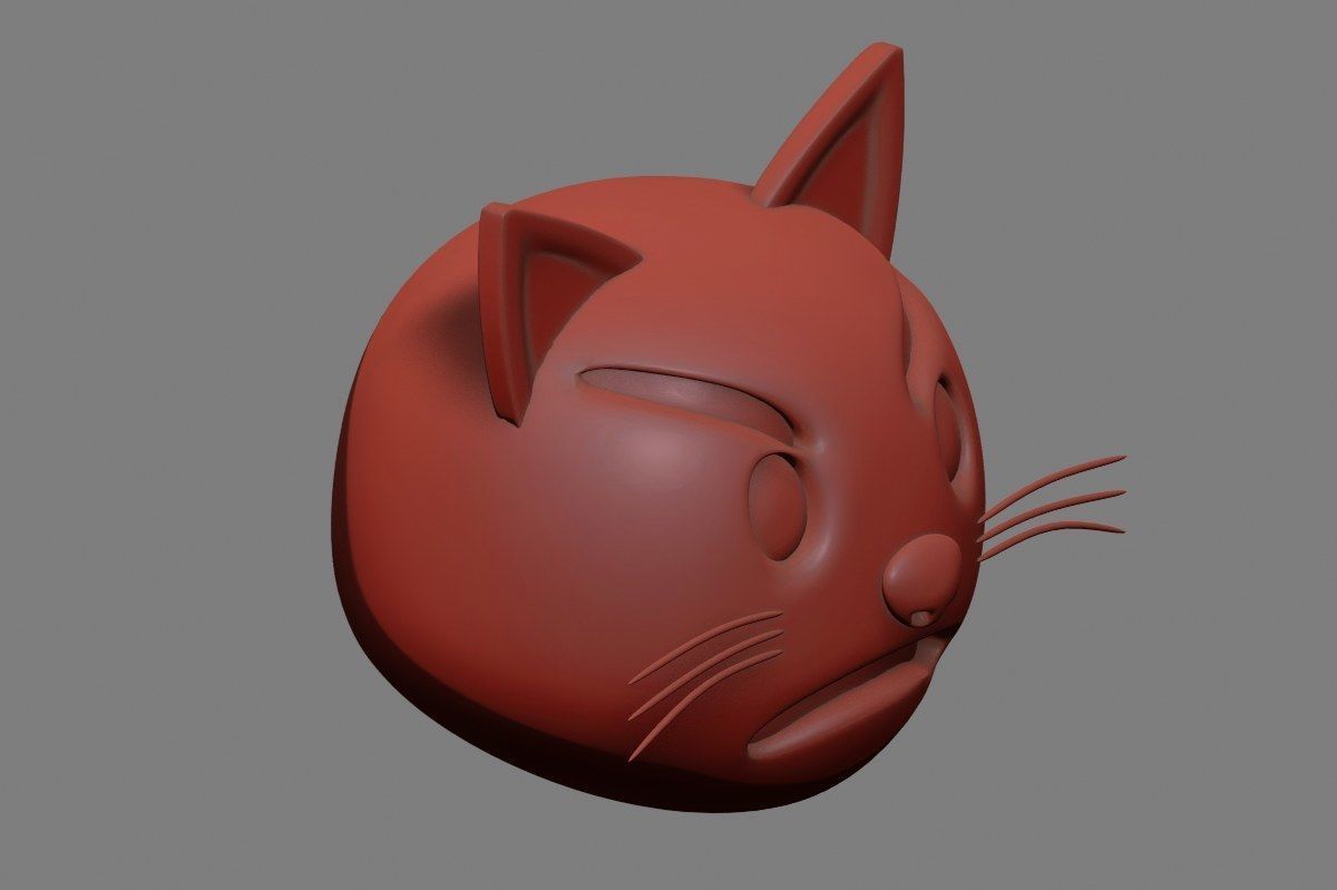 Emoji Pouting Cat 3D model_40