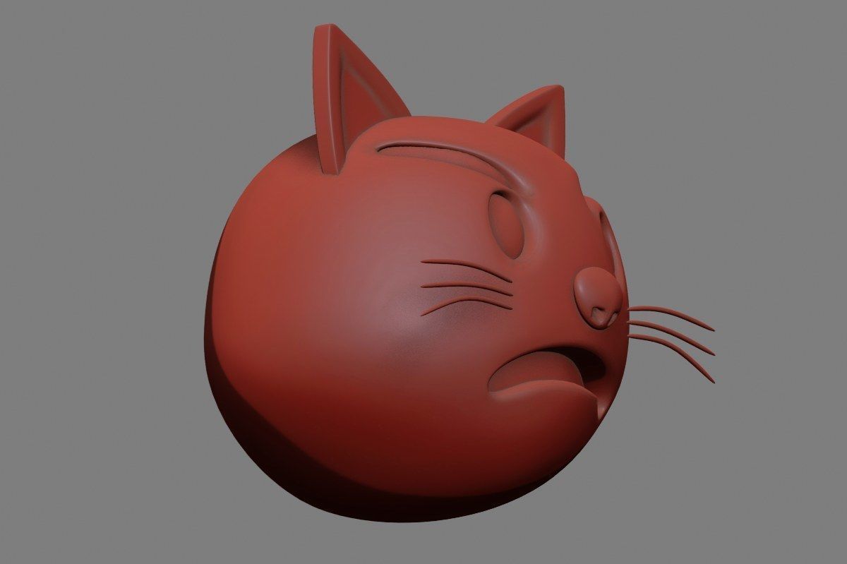 Emoji Pouting Cat 3D model_30