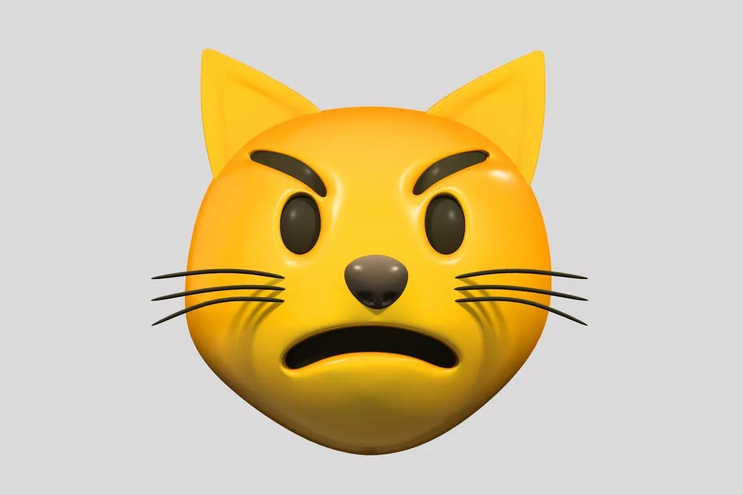 Emoji Pouting Cat 3D model_0