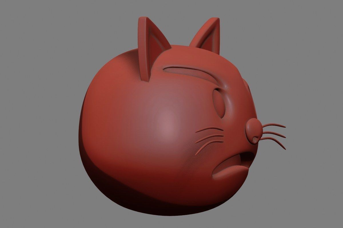 Emoji Pouting Cat 3D model_29