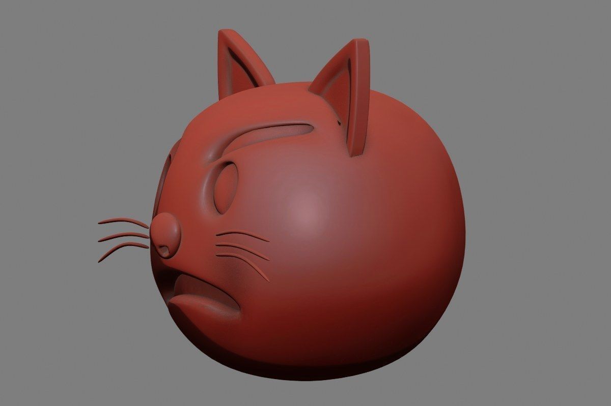 Emoji Pouting Cat 3D model_36