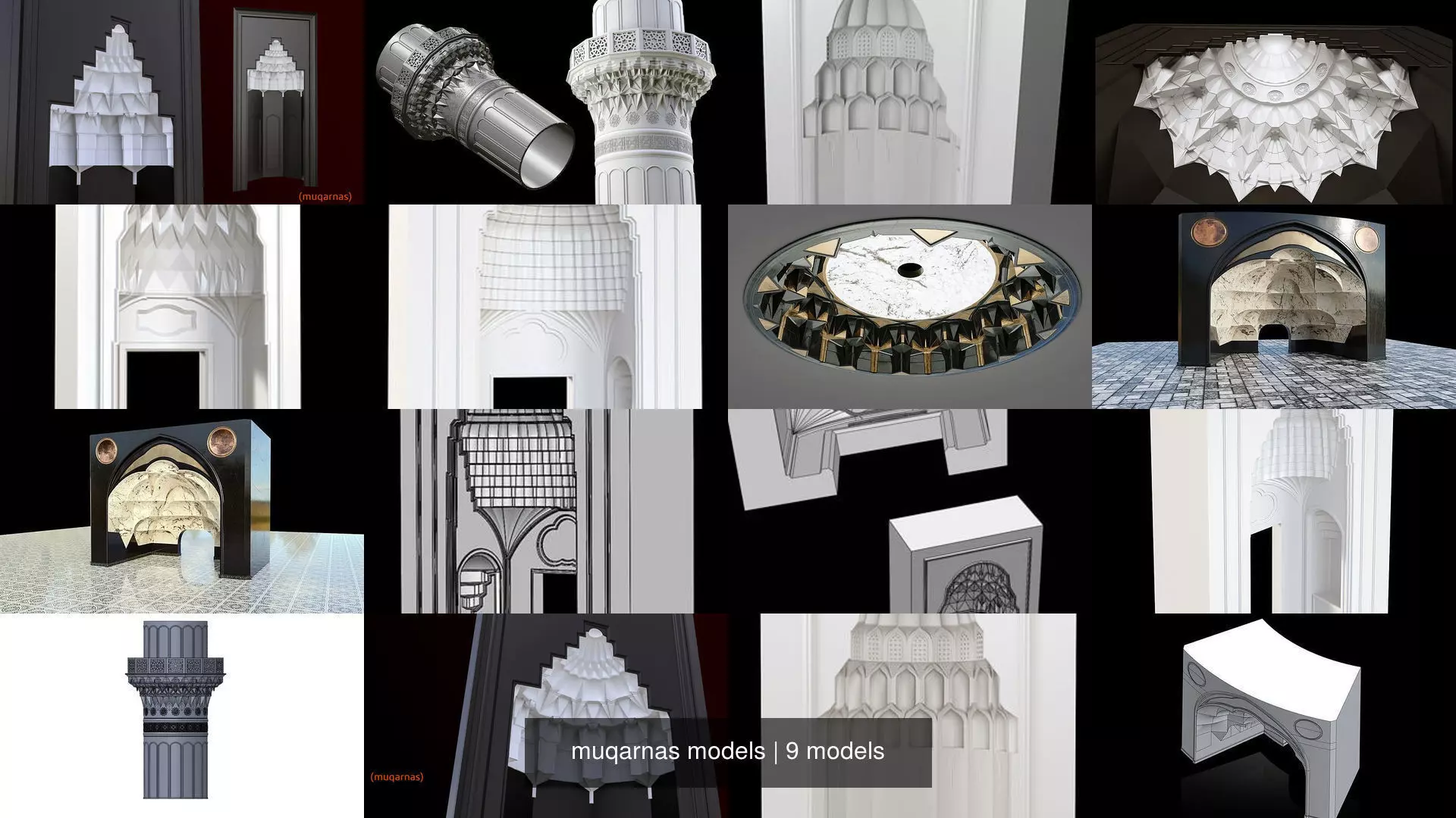 muqarnas models 3D Model Collection_0