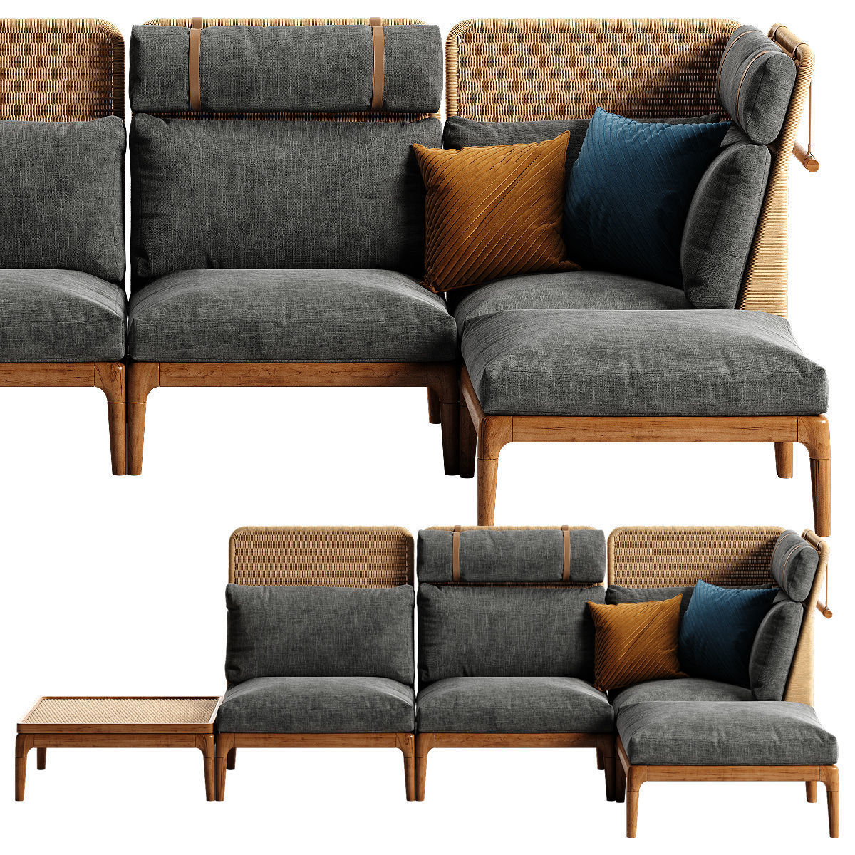 Gloster Lima sofa 2 3D model_4