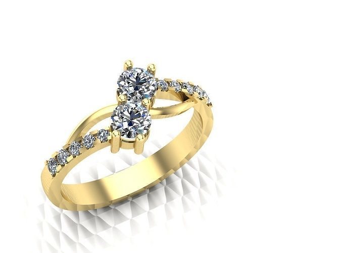 Woman ring 11 3D print model