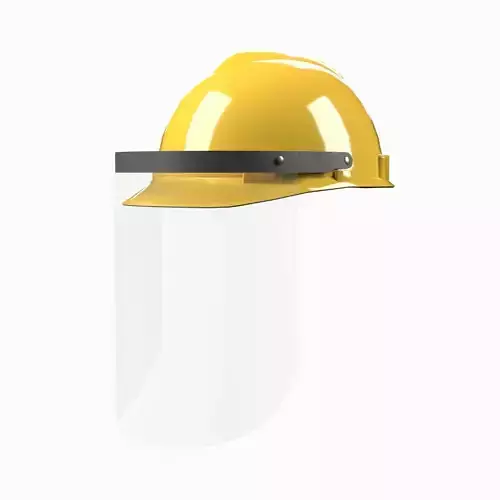 Yellow Helmet Face Shield