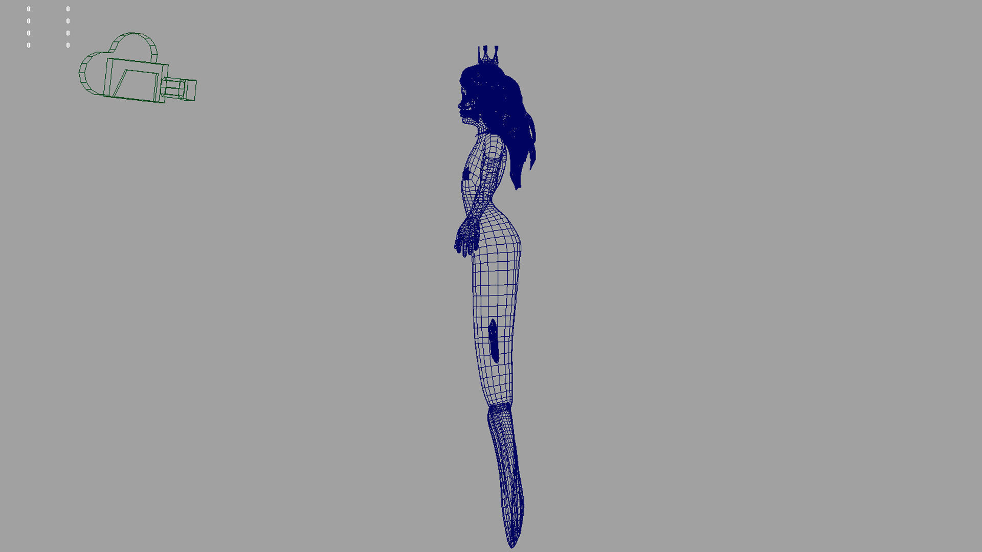 mermaid 3d model 3D model_3