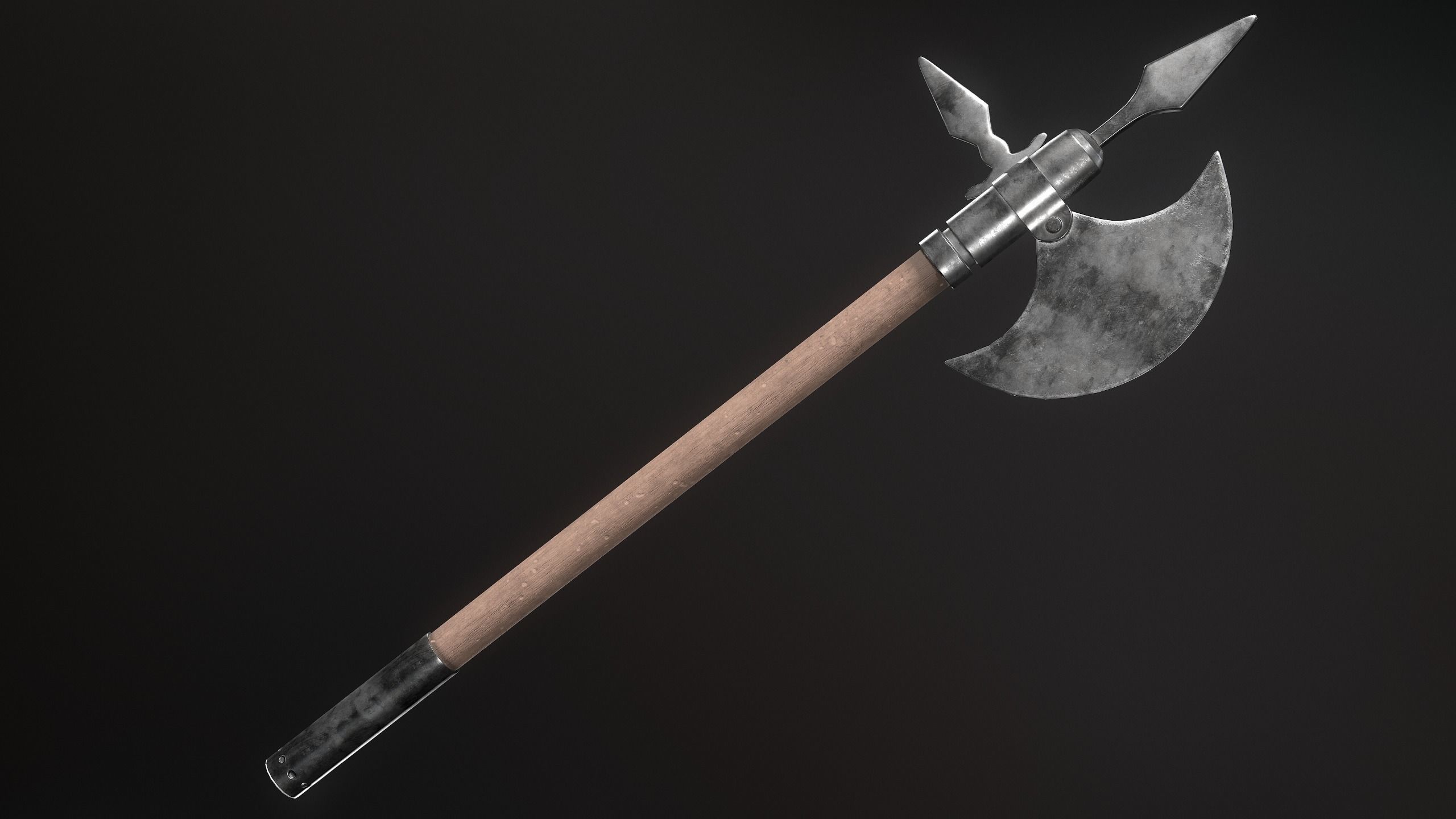 Medieval Weapons Axe Collection-01 Low-poly 3D model_19