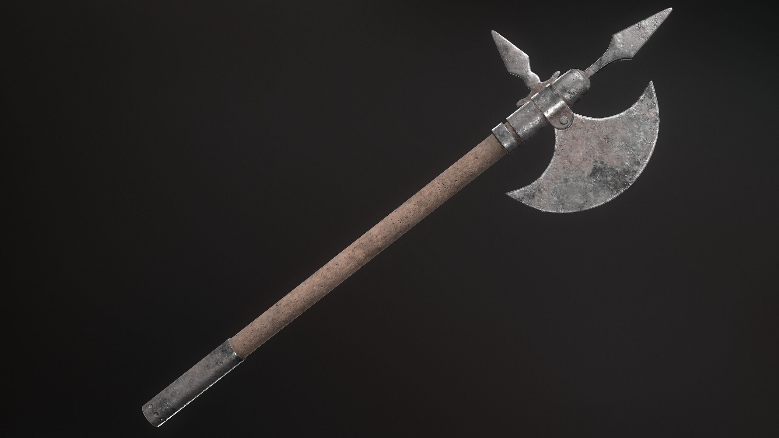 Medieval Weapons Axe Collection-01 Low-poly 3D model_20