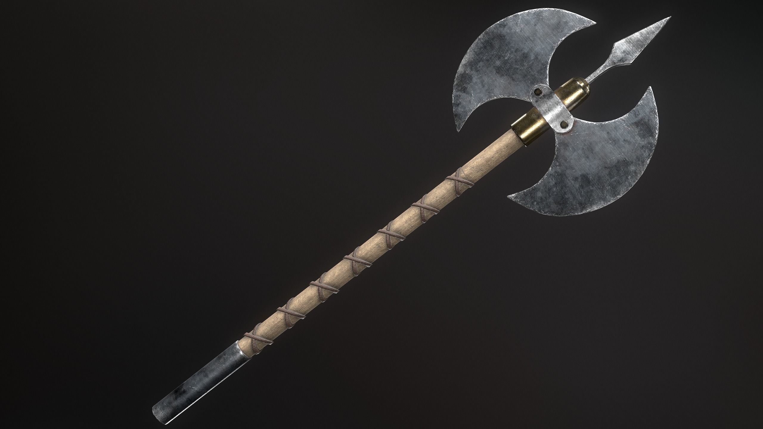 Medieval Weapons Axe Collection-01 Low-poly 3D model_32