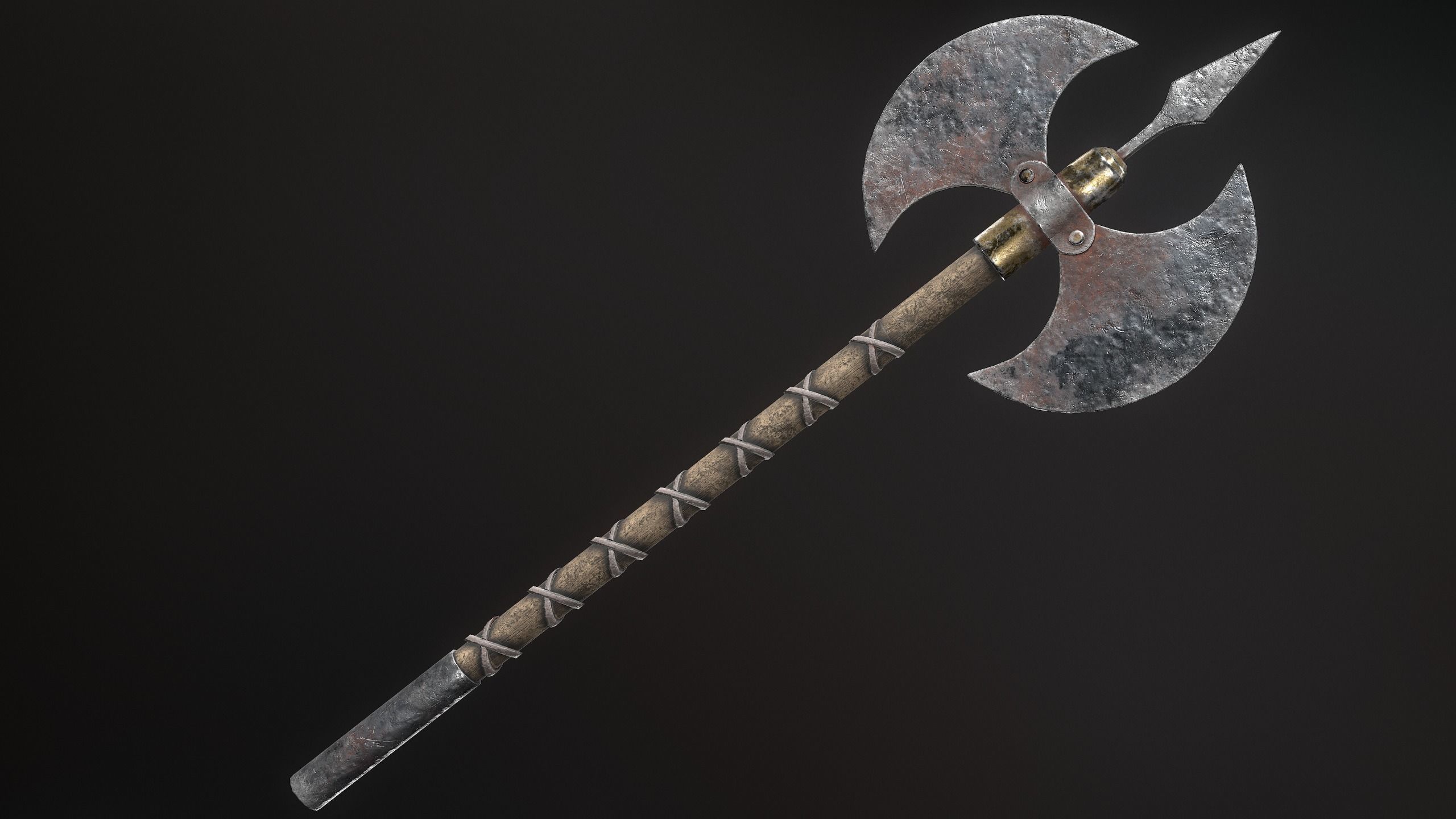 Medieval Weapons Axe Collection-01 Low-poly 3D model_31