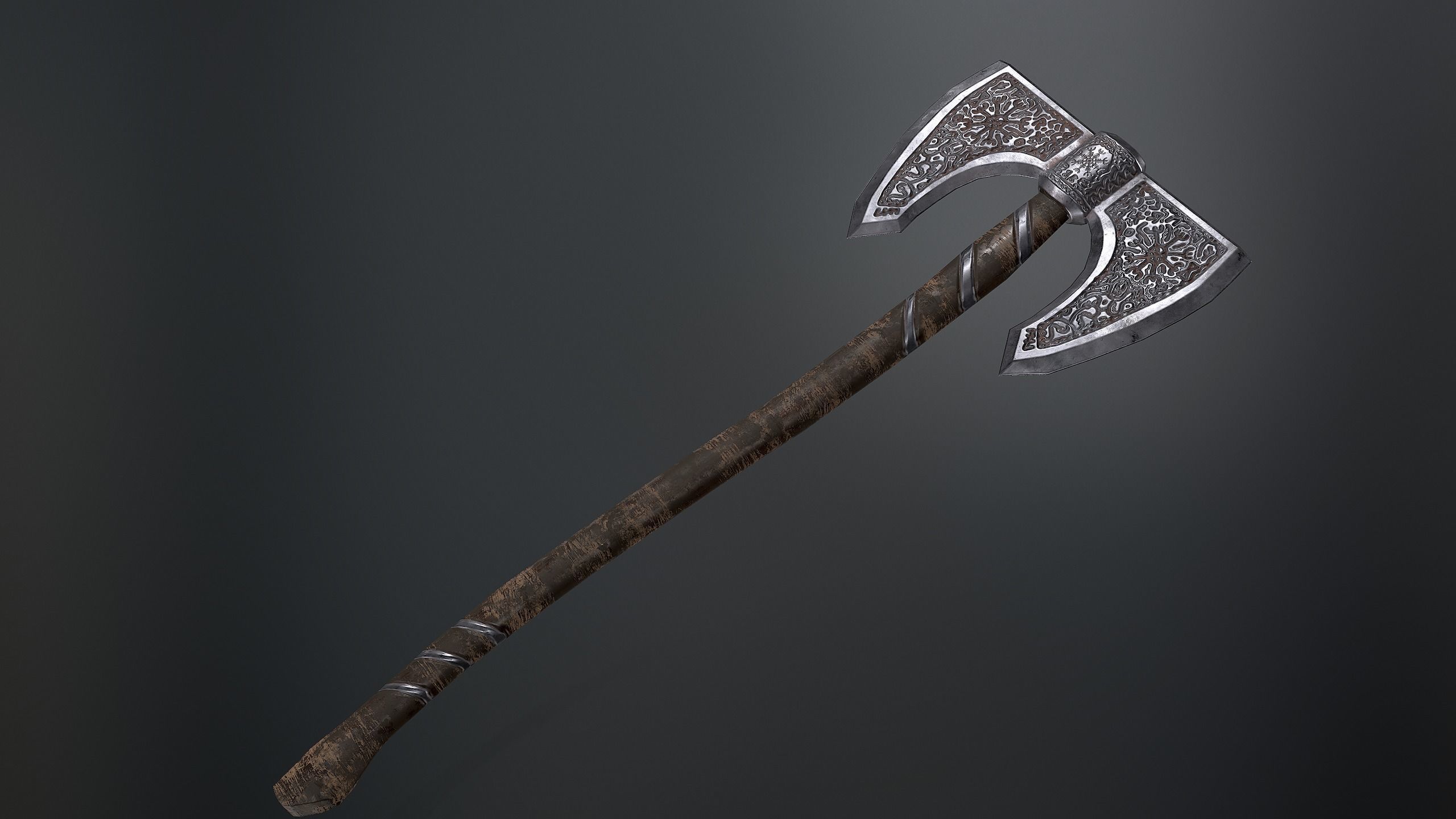 Medieval Weapons Axe Collection-01 Low-poly 3D model_5
