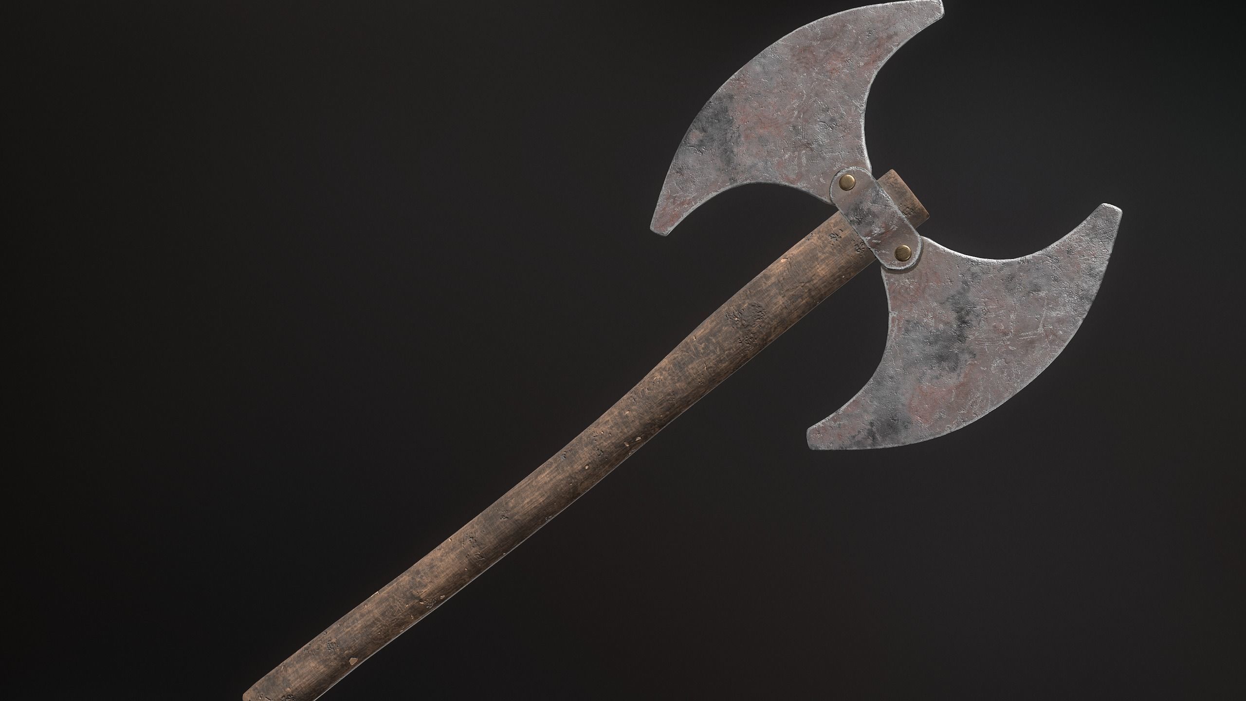 Medieval Weapons Axe Collection-01 Low-poly 3D model_29