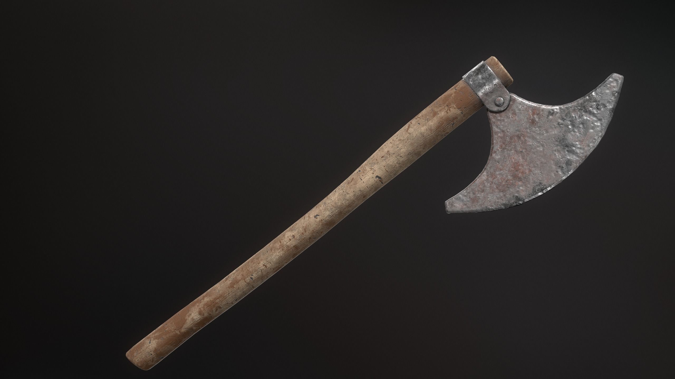 Medieval Weapons Axe Collection-01 Low-poly 3D model_26
