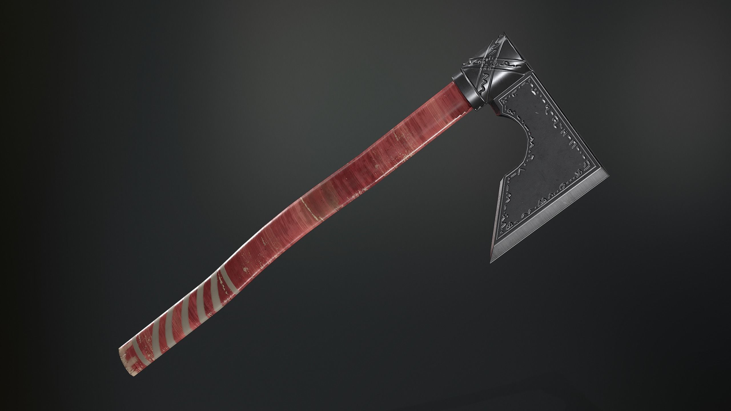 Medieval Weapons Axe Collection-01 Low-poly 3D model_10