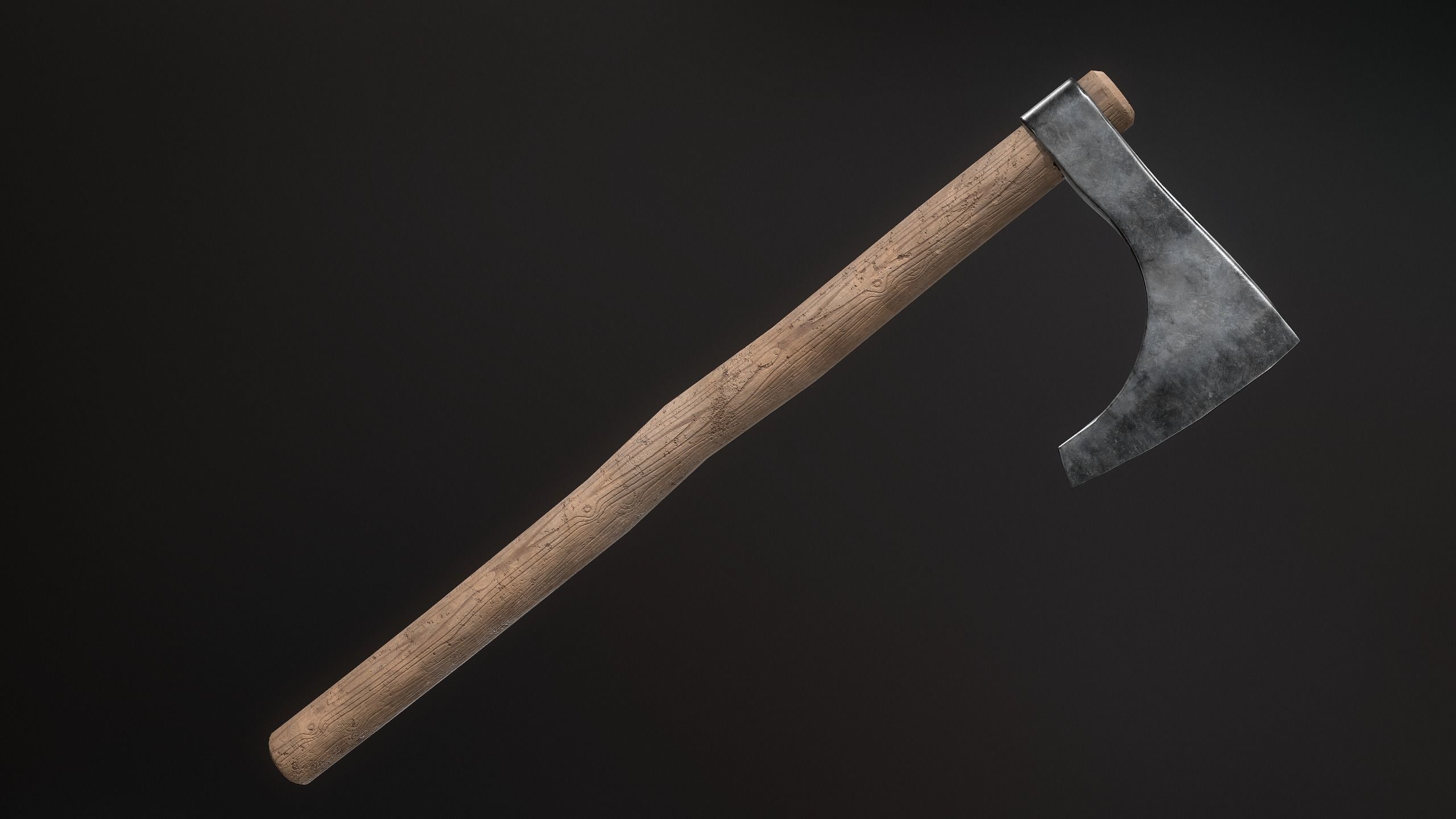 Medieval Weapons Axe Collection-01 Low-poly 3D model_22