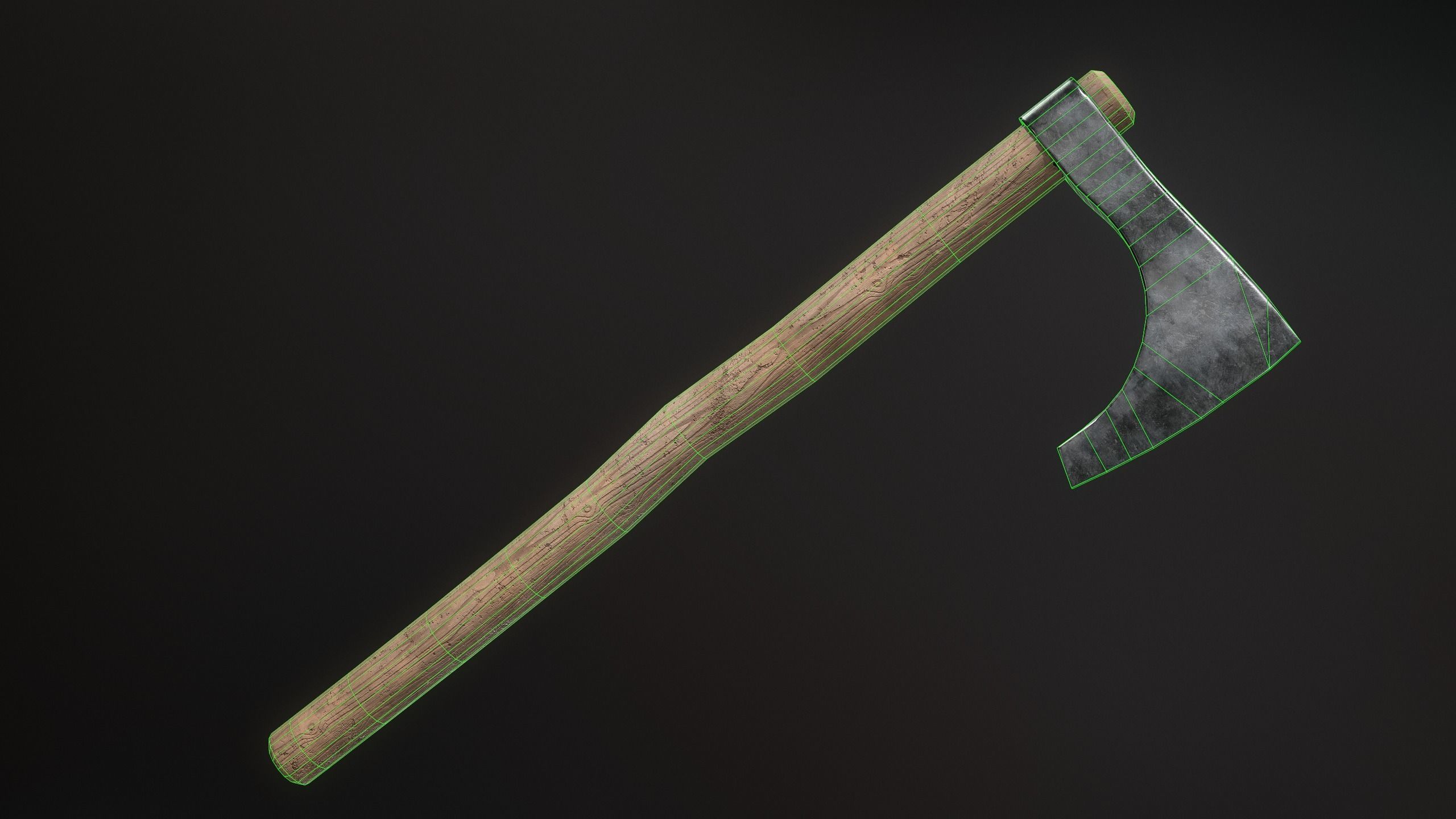 Medieval Weapons Axe Collection-01 Low-poly 3D model_24