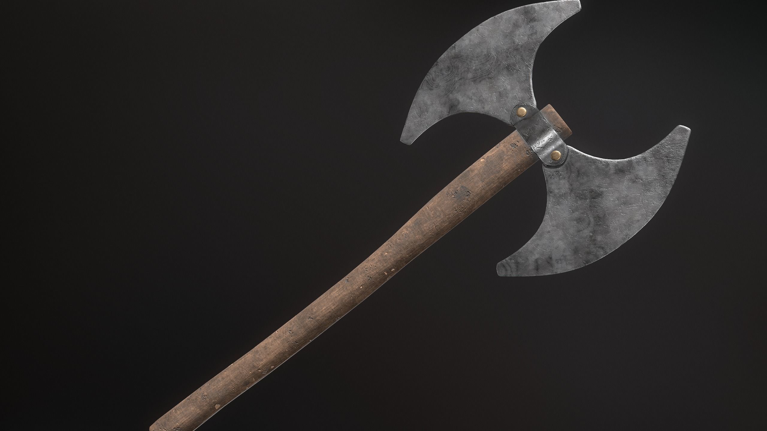 Medieval Weapons Axe Collection-01 Low-poly 3D model_28